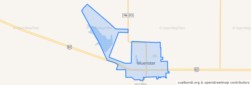 Mapa de ubicacion de Muenster.
