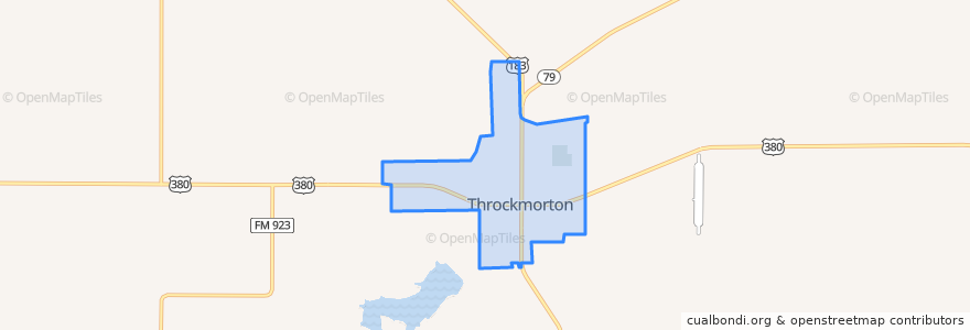 Mapa de ubicacion de Throckmorton.