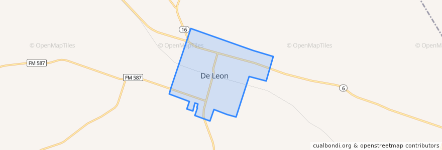 Mapa de ubicacion de De Leon.