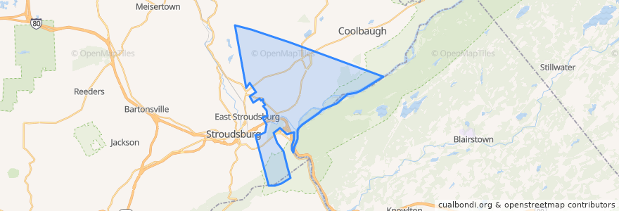 Mapa de ubicacion de Smithfield Township.