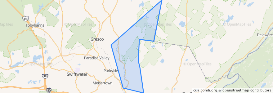 Mapa de ubicacion de Price Township.