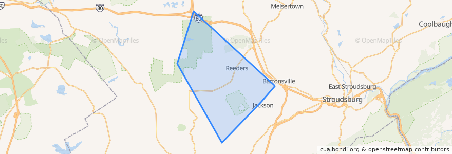 Mapa de ubicacion de Jackson Township.