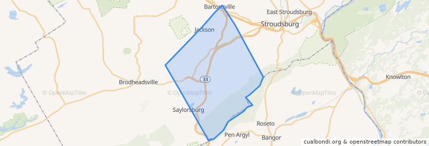 Mapa de ubicacion de Hamilton Township.