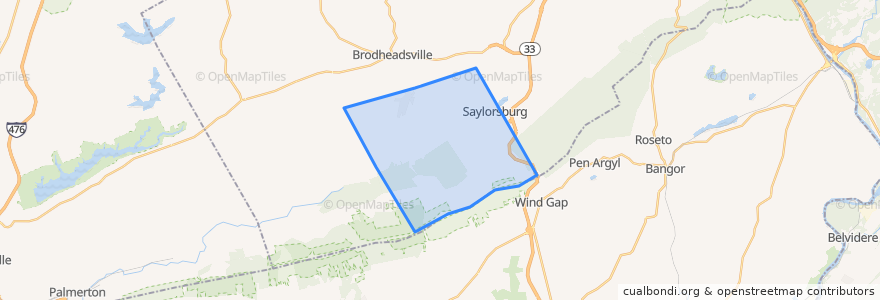 Mapa de ubicacion de Ross Township.