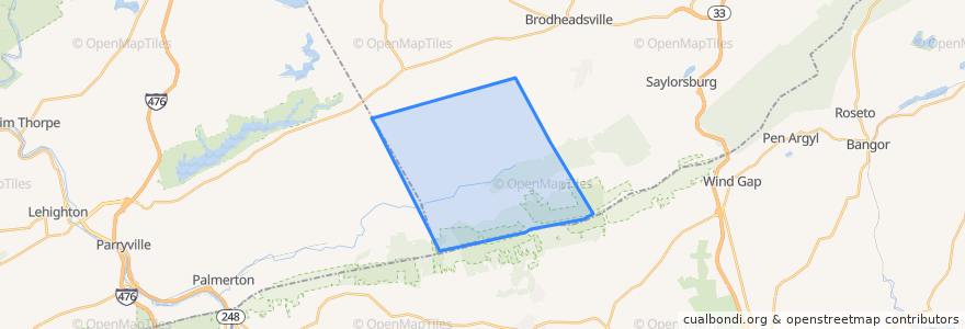 Mapa de ubicacion de Eldred Township.