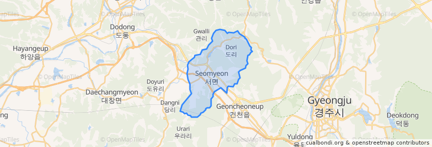 Mapa de ubicacion de 서면.