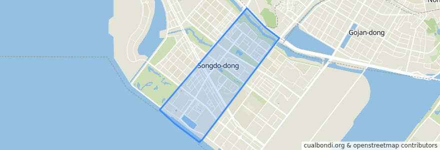 Mapa de ubicacion de Songdo 1(il)-dong.