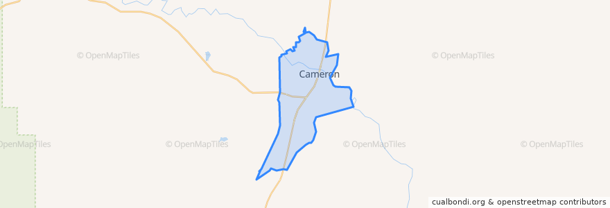 Mapa de ubicacion de Cameron.