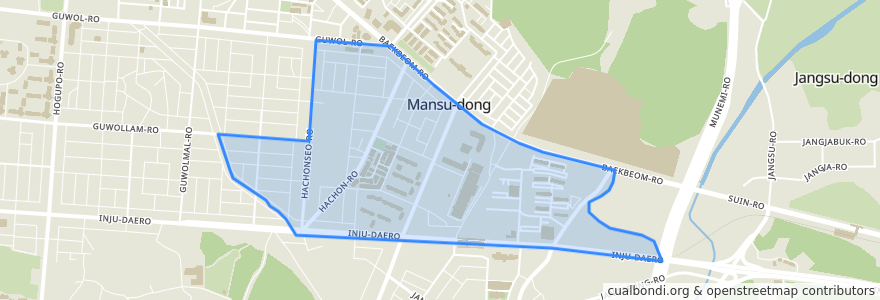 Mapa de ubicacion de Mansu 1(il)-dong.