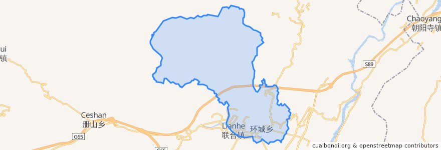 Mapa de ubicacion de 城东街道.