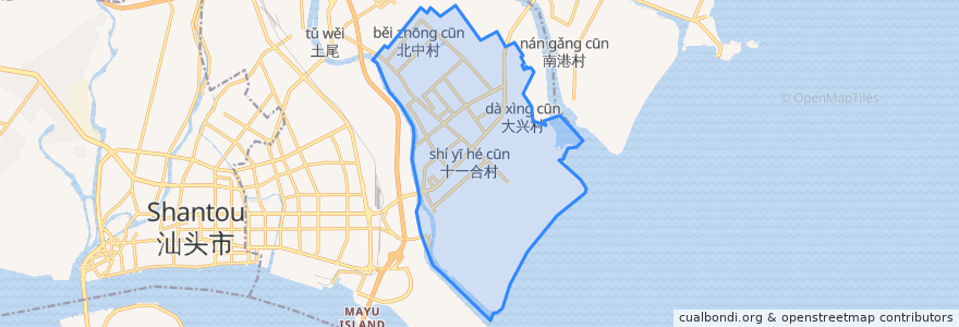 Mapa de ubicacion de 新溪街道.