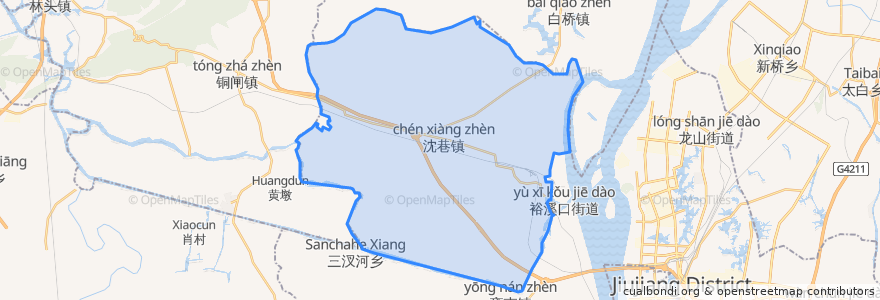 Mapa de ubicacion de 沈巷镇.