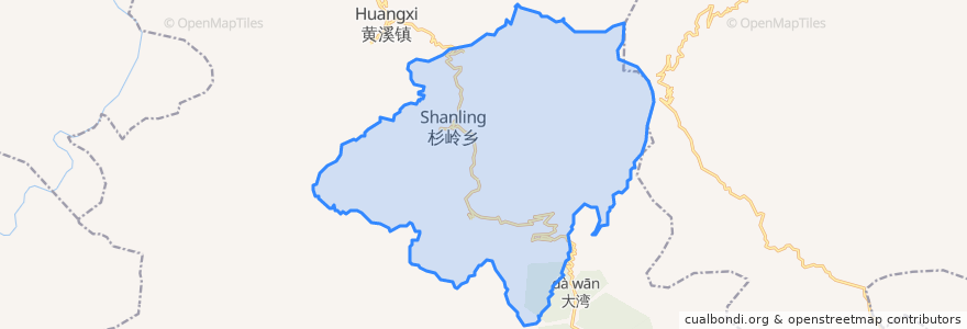 Mapa de ubicacion de Shanling.