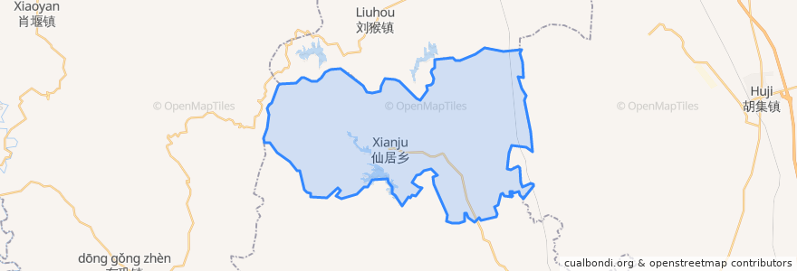 Mapa de ubicacion de 仙居乡.