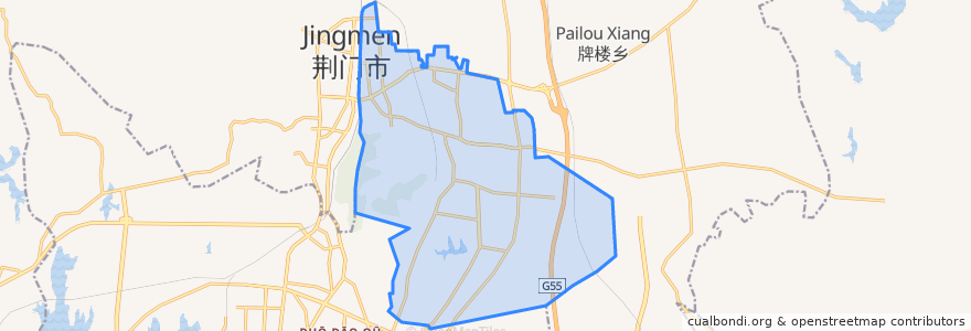 Mapa de ubicacion de 白庙街道.