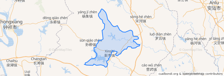 Mapa de ubicacion de 新市镇.