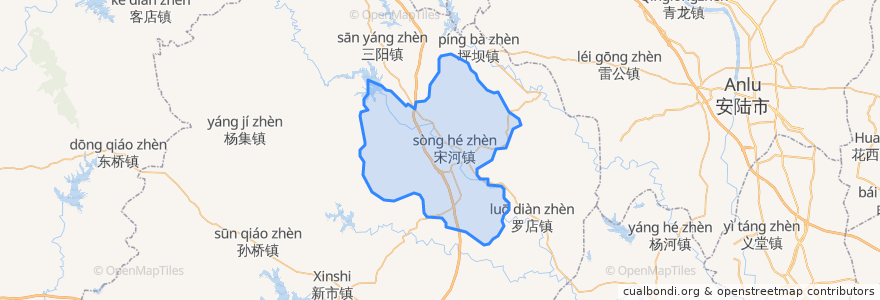 Mapa de ubicacion de 宋河镇.