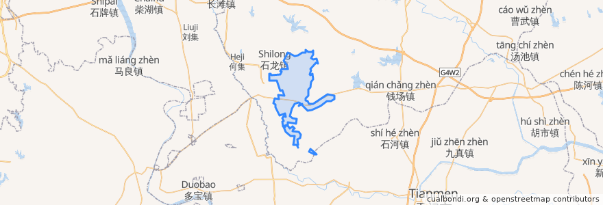 Mapa de ubicacion de 易家岭办事处.