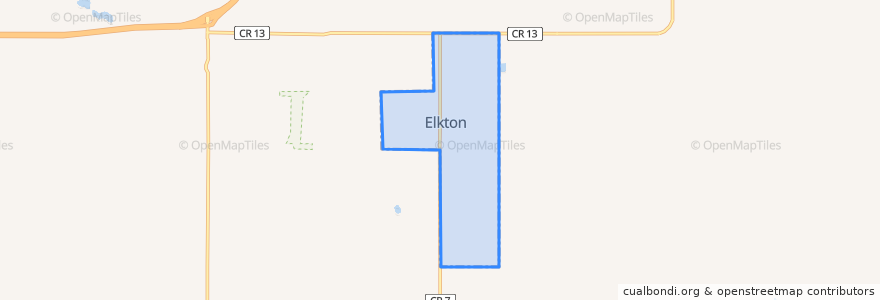 Mapa de ubicacion de Elkton.