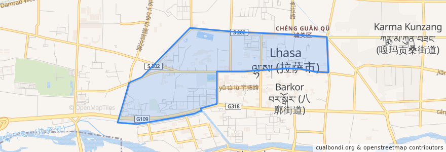 Mapa de ubicacion de 吉崩岗街道.