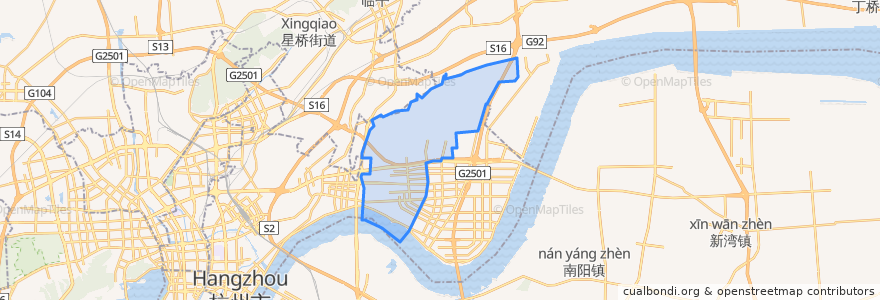 Mapa de ubicacion de 下沙街道.