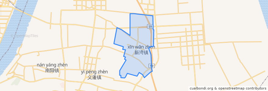 Mapa de ubicacion de 新湾街道.