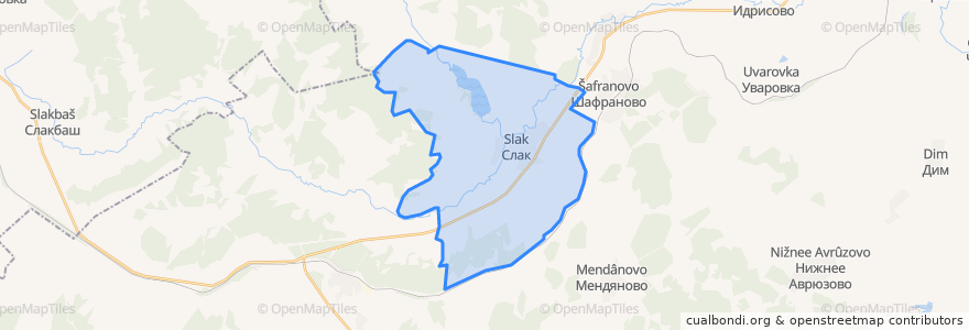 Mapa de ubicacion de Слаковский сельсовет.