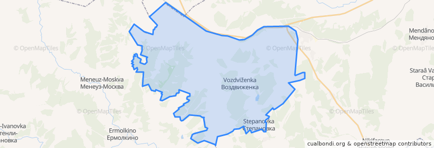 Mapa de ubicacion de Воздвиженский сельсовет.