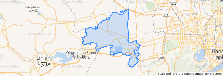 Mapa de ubicacion de 余杭街道.