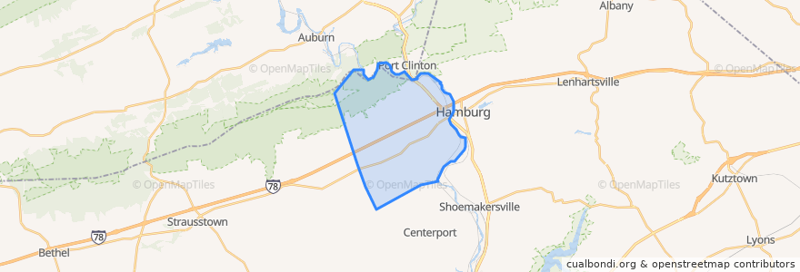 Mapa de ubicacion de Tilden Township.