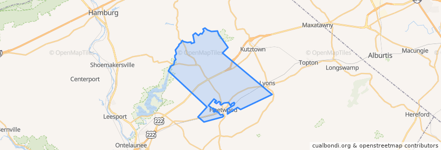 Mapa de ubicacion de Richmond Township.