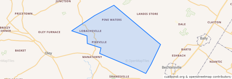 Mapa de ubicacion de Pike Township.