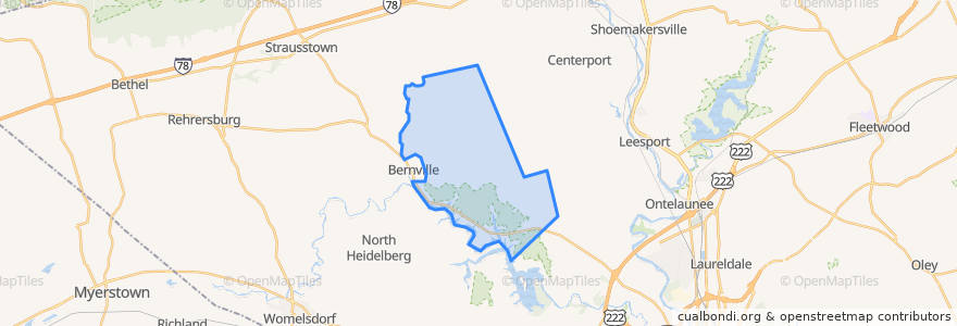 Mapa de ubicacion de Penn Township.