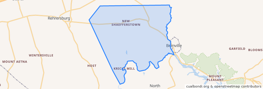 Mapa de ubicacion de Jefferson Township.