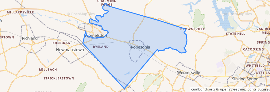 Mapa de ubicacion de Heidelberg Township.