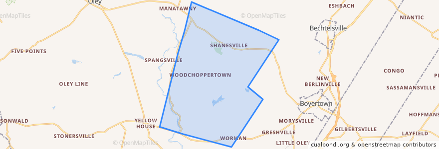 Mapa de ubicacion de Earl Township.