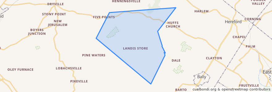 Mapa de ubicacion de District Township.