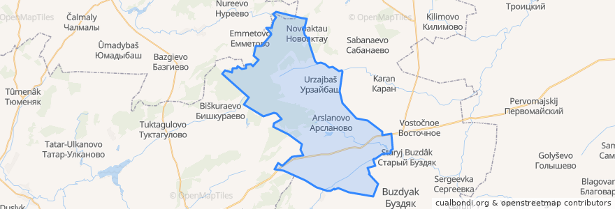 Mapa de ubicacion de Арслановский сельсовет.