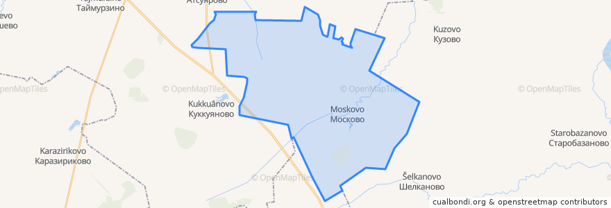 Mapa de ubicacion de Московский сельсовет.