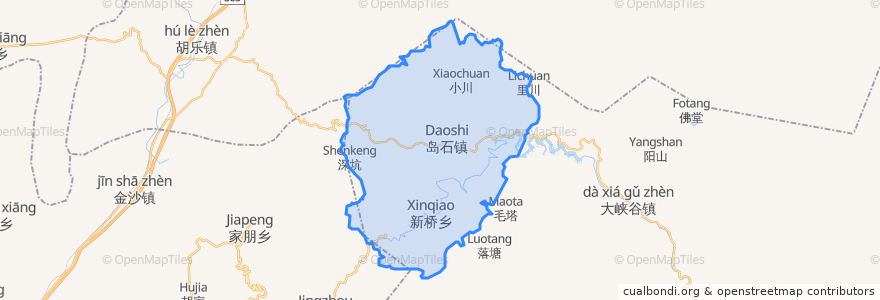 Mapa de ubicacion de 岛石镇.