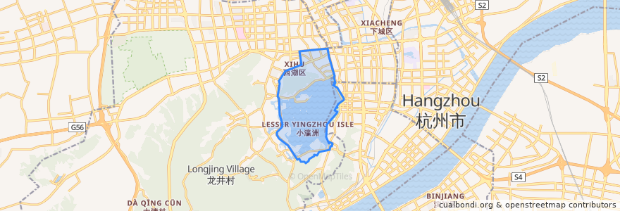 Mapa de ubicacion de 北山街道.