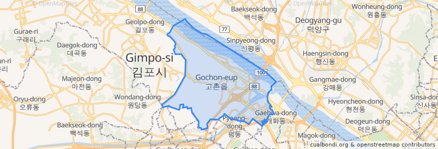 Mapa de ubicacion de Gochon.