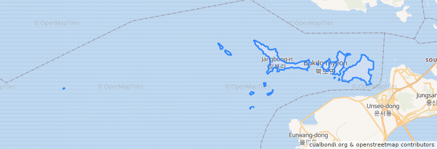 Mapa de ubicacion de 북도면.