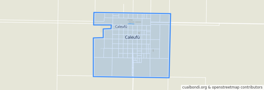 Mapa de ubicacion de Caleufú.