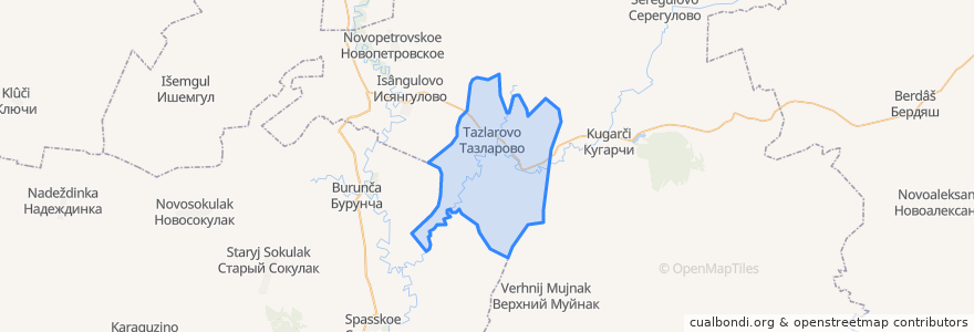 Mapa de ubicacion de Тазларовский сельсовет.