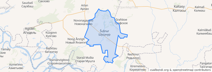 Mapa de ubicacion de Шушнурский сельсовет.