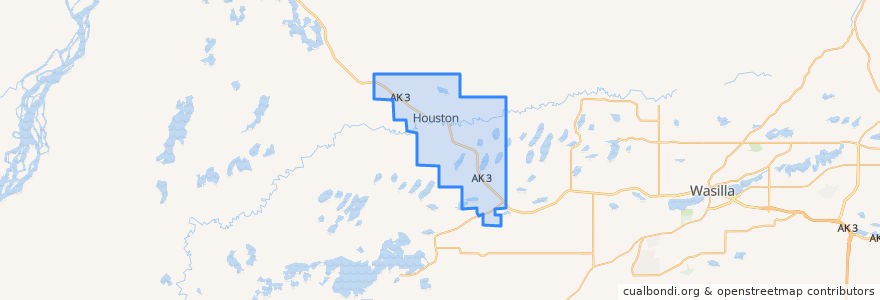 Mapa de ubicacion de Houston.