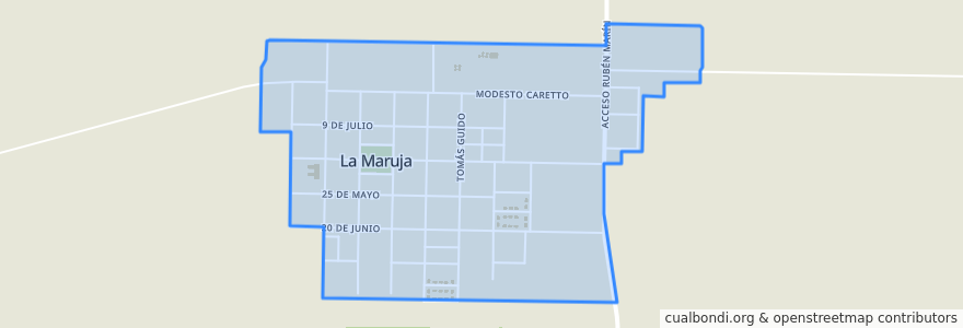 Mapa de ubicacion de La Maruja.