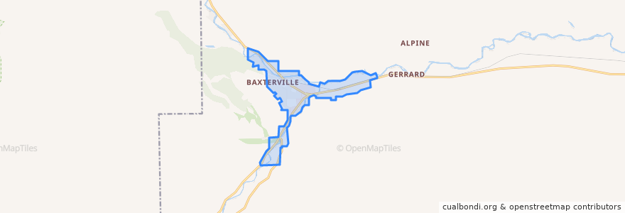 Mapa de ubicacion de South Fork.