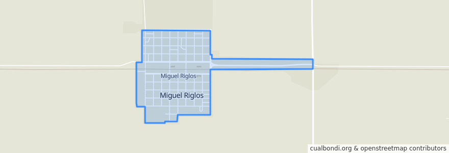 Mapa de ubicacion de Miguel Riglos.